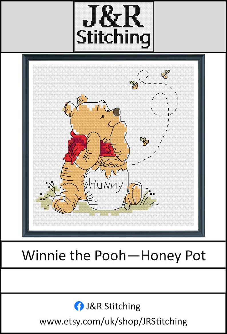 Winnie the Pooh Inspired Cross Stitch Pattern Etsy