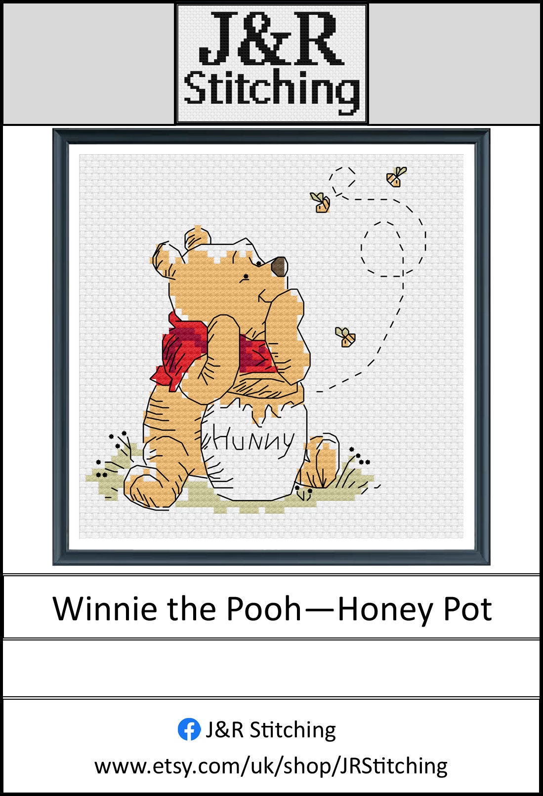Winnie the Pooh Inspired Cross Stitch Pattern - Etsy