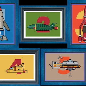 Thunderbirds Cross Stitch Pattern Collection