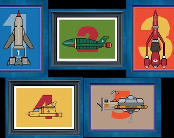 Thunderbirds-collectie kruissteekpatronen