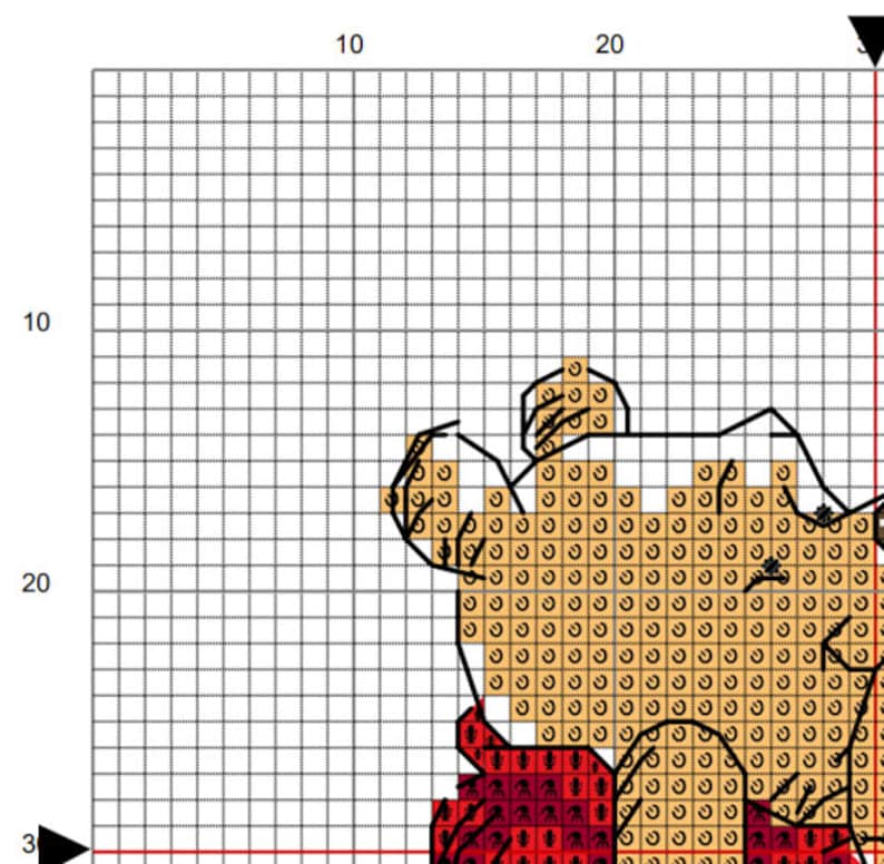 Winnie the Pooh Inspired Cross Stitch Pattern Etsy