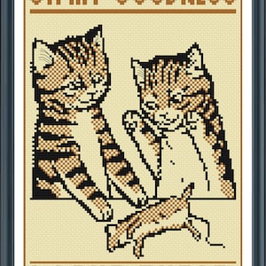 Cat Cross Stitch Pattern - Oh my Goodness Gift mouse