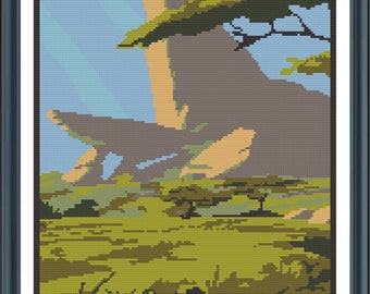 Lion King Inspired -Experience Pride Rock Cross Stitch Pattern