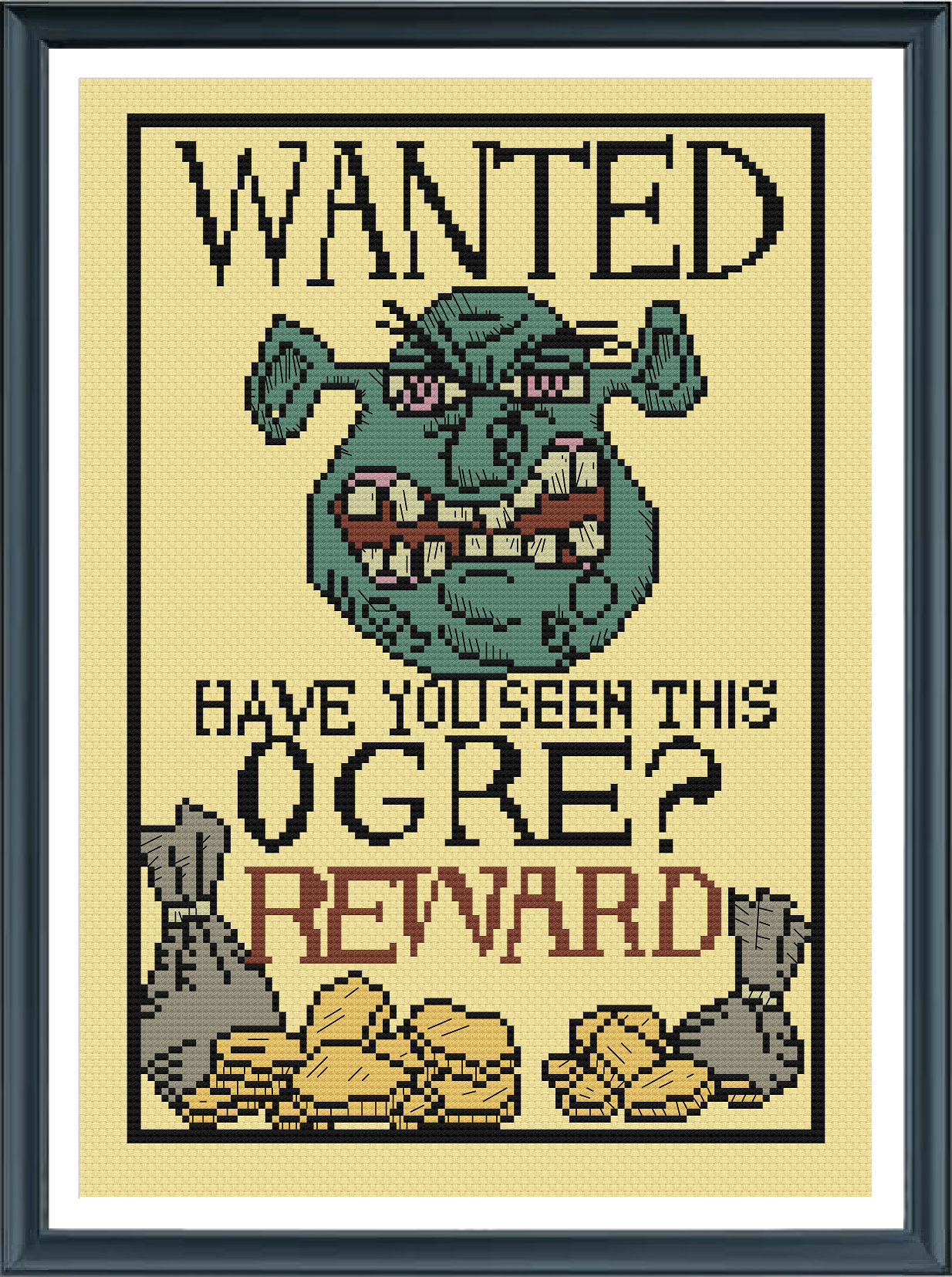 Shrek Wanted Poster