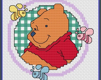 Winnie de Poeh geïnspireerd kruissteekpatroon