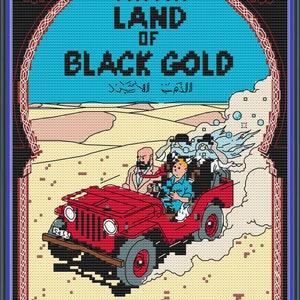 Tintin - Land of Black Gold Cross Stitch Pattern