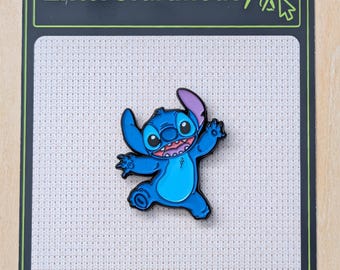 Stitch Magnetic Needle Minder – Blue Alien Cross Stitch Accessory – Embroidery Tool