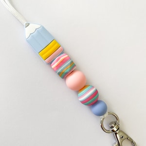 Pencil lanyard / pencil teacher lanyard/ teacher lanyard / colourful lanyard / colorful lanyard