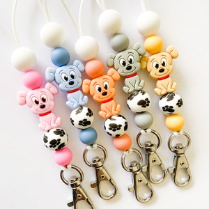 Dog lanyard / dog keychain / puppy lanyard / dog bead
