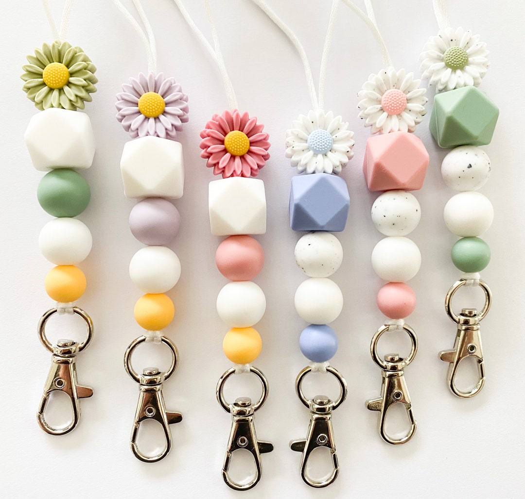 Daisy Lanyard / Flower Lanyard / Pretty Lanyard / Teacher Etsy