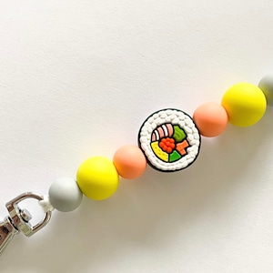 Sushi lanyard / sushi keychain / food lanyard / teacher lanyard