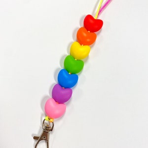 Regenboog hart lanyard / regenboog lanyard