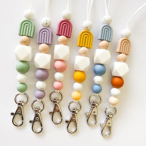 Boho rainbow lanyard / rainbow lanyard / teacher lanyard / lanyard / rainbow teacher accessories