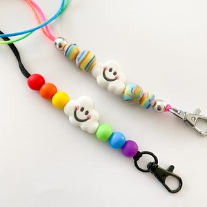 Rainbow cloud lanyard / rainbow lanyard / cute lanyard / teacher lanyard