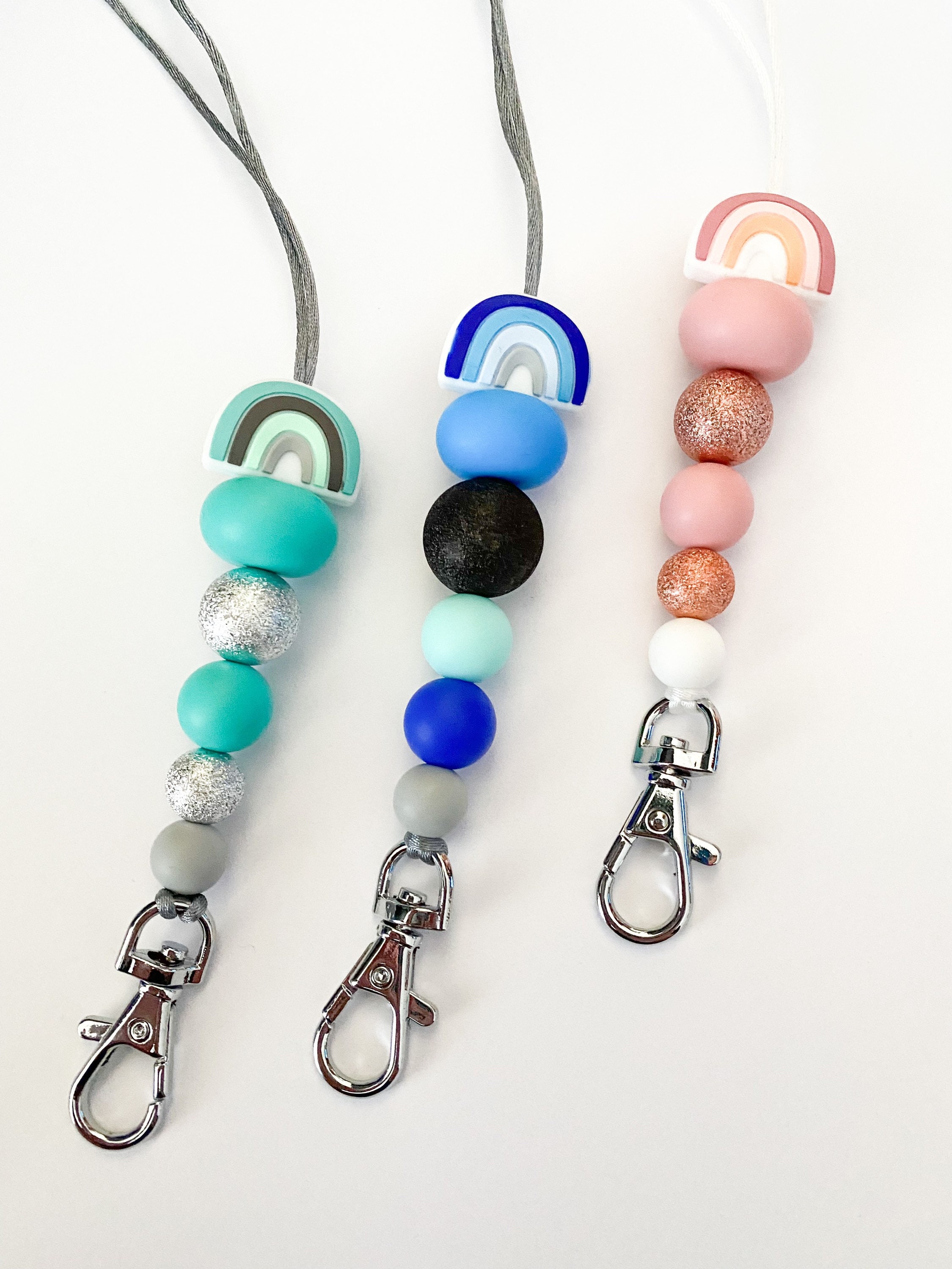 Uxcell 100Pcs Blue Silicone Beads 12mm Round And Lentil For Pen Bracelet Necklace Keychain Diy