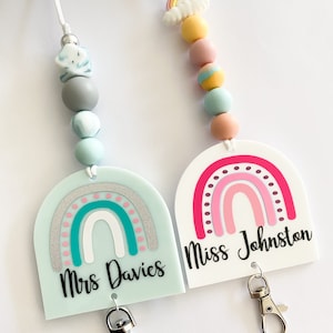 PLATE ONLY! Match with one of our lanyards / Personalized lanyard / personalized rainbow lanyard / personalized teacher lanyard