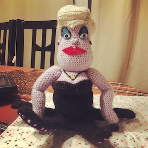 Ursula inspired crochet doll