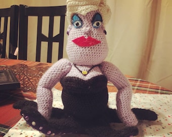 Ursula inspired crochet doll