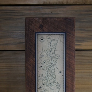 Appalachian Trail Image on Wood Block - long