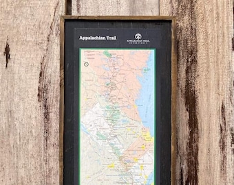 Large Appalachian Trail Map - Wooden Sign