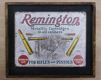 Remington Cartridges - Wooden Sign