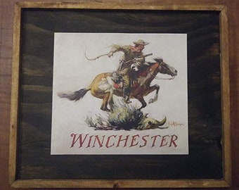 Winchester Ad Image - Wooden Sign