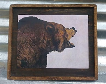 Grizzly Bear - Wooden Sign