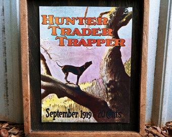 Hunter Trader Trapper - Wooden Sign