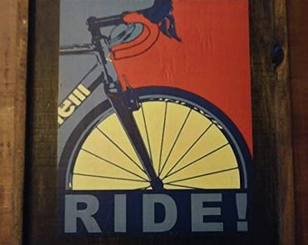 RIDE! - Wooden Sign