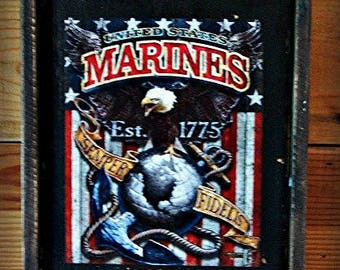 U.S. Marines - Wooden Sign