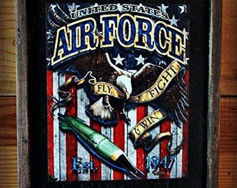 U.S. Air Force Proud to be an American - Wooden Sign