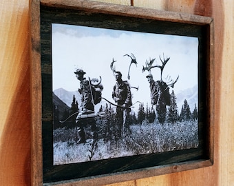 Old Hunter Image - Wooden Sign