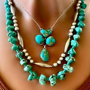 Adjustable Sonoran Blue Turquoise Sterling Silver Necklace