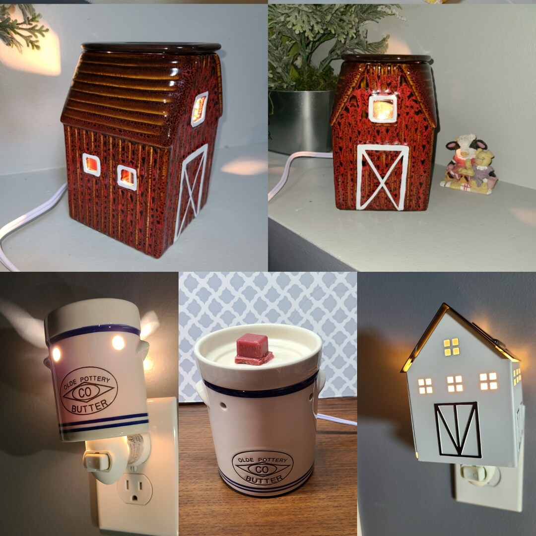 Electric Barns or Butter Jar Wax Warmer With 1oz Soy Blend Wax Melts