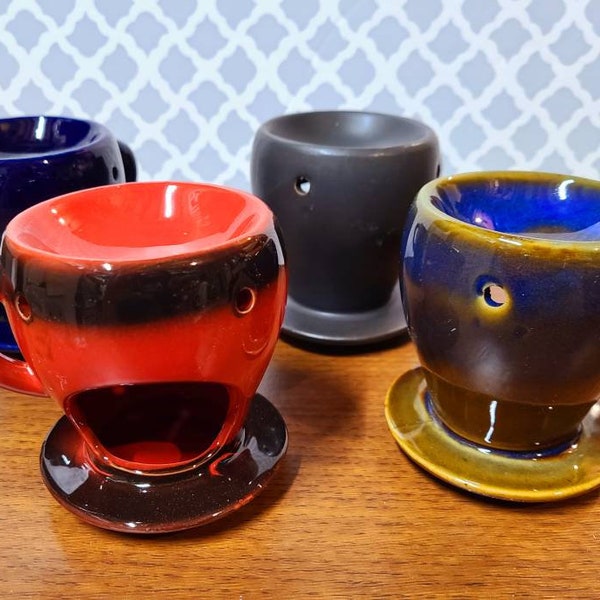 Ceramic Coffee/Tea cup tealight wax warmer. 4 x 3 in Tealight warmer. Includes 1 oz wax melts and tealights. Choose color.