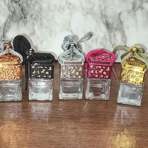 Car Diffuser hanging Air fresheners, Silver, Gold, Black,Rose gold, or Pink. *choose Color and scents* .27 oz Refillable