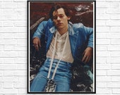 HARRY STYLES Vintage Style Poster Retro Original Artwork One Direction Rolling Stones Rock Mick Jagger Print 70 39 s 60 39 s LauraShasta