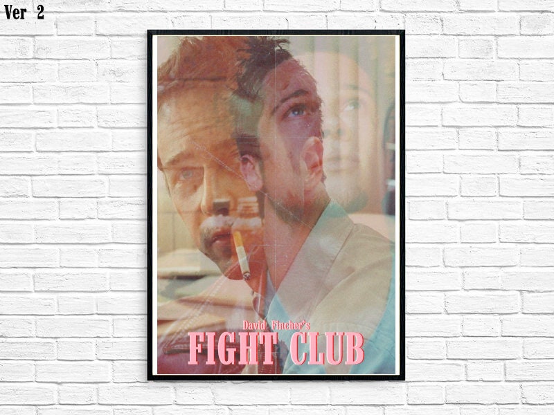 Discover Fight Club Poster - Movie Poster - Retro Modern Art - Minimalist Art - Vintage Poster , No Frame