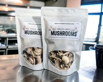 Freeze Dried MUSHROOMS | Salad Topper | Add to Soups, Omelets, Pizza, Casseroles