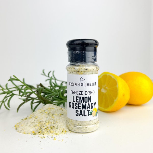 Freeze Dried LEMON ROSEMARY SALT | Finishing Salt | Drink Rim | Seasoning