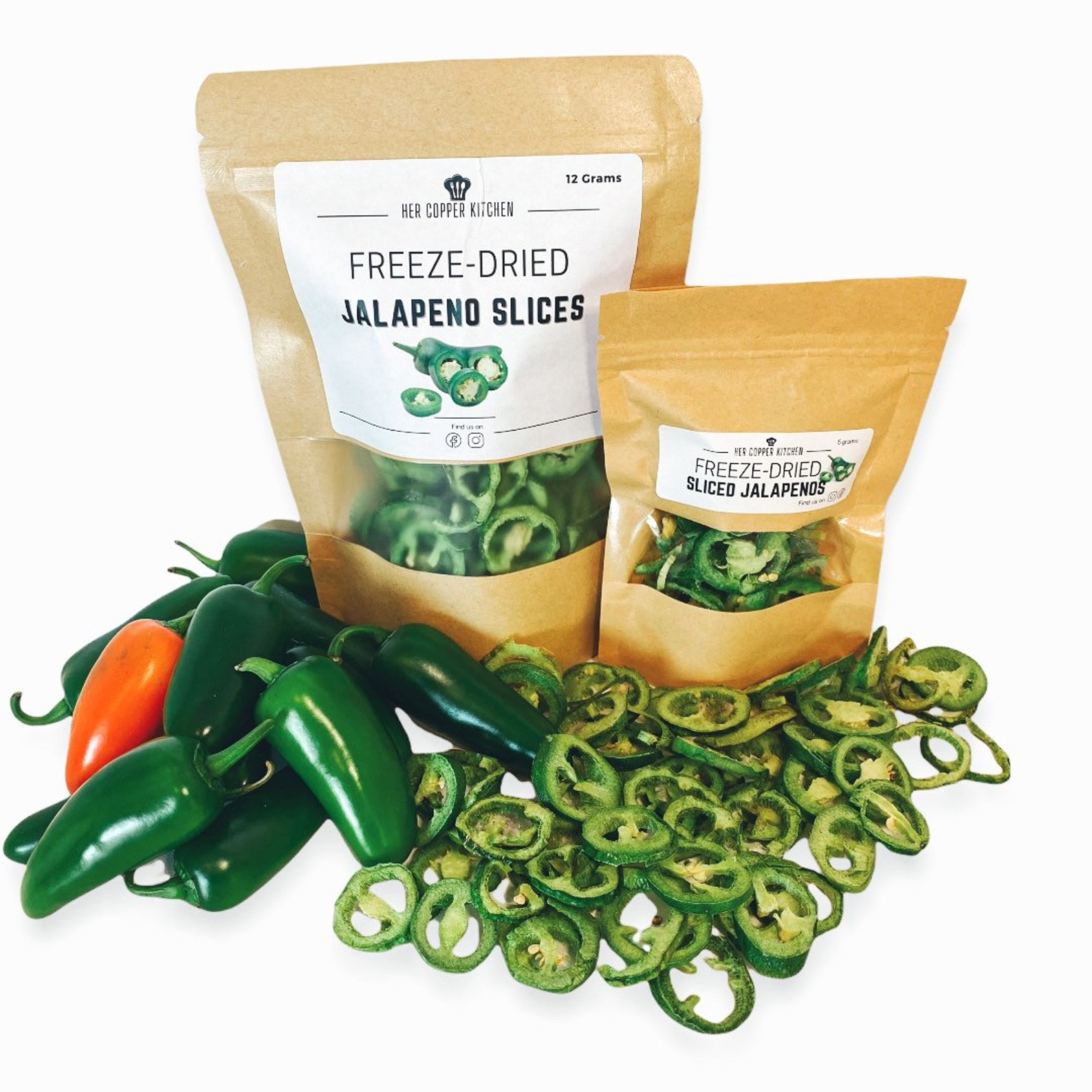 FREEZE DRIED JALAPEÑO Slicespeppers Spice Etsy