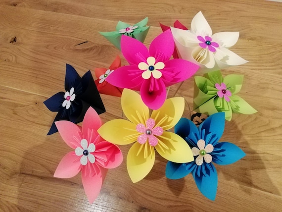 Bouquet De Fleurs En Papier Décoration En Origami