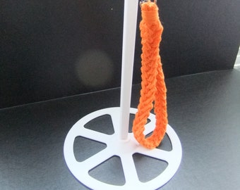 Portable Yarn Ball Holder with Hand Crocheted Wrist Strap