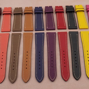 Lot Of 10 Epsom Calf leather watch strap size 22/18mm, clearance price
