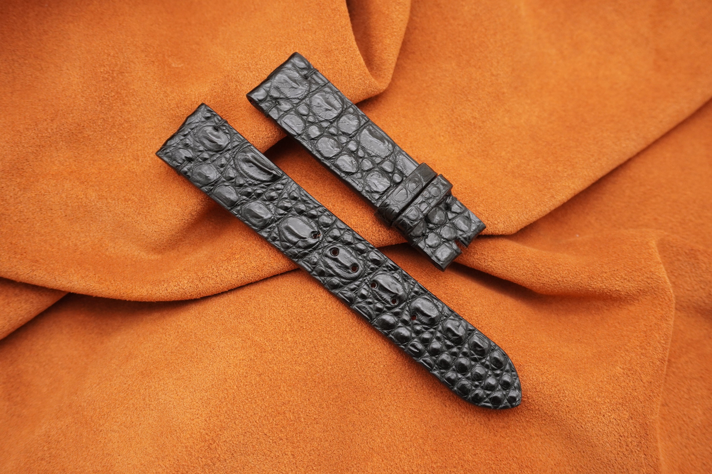 Hornback alligator top watch strap