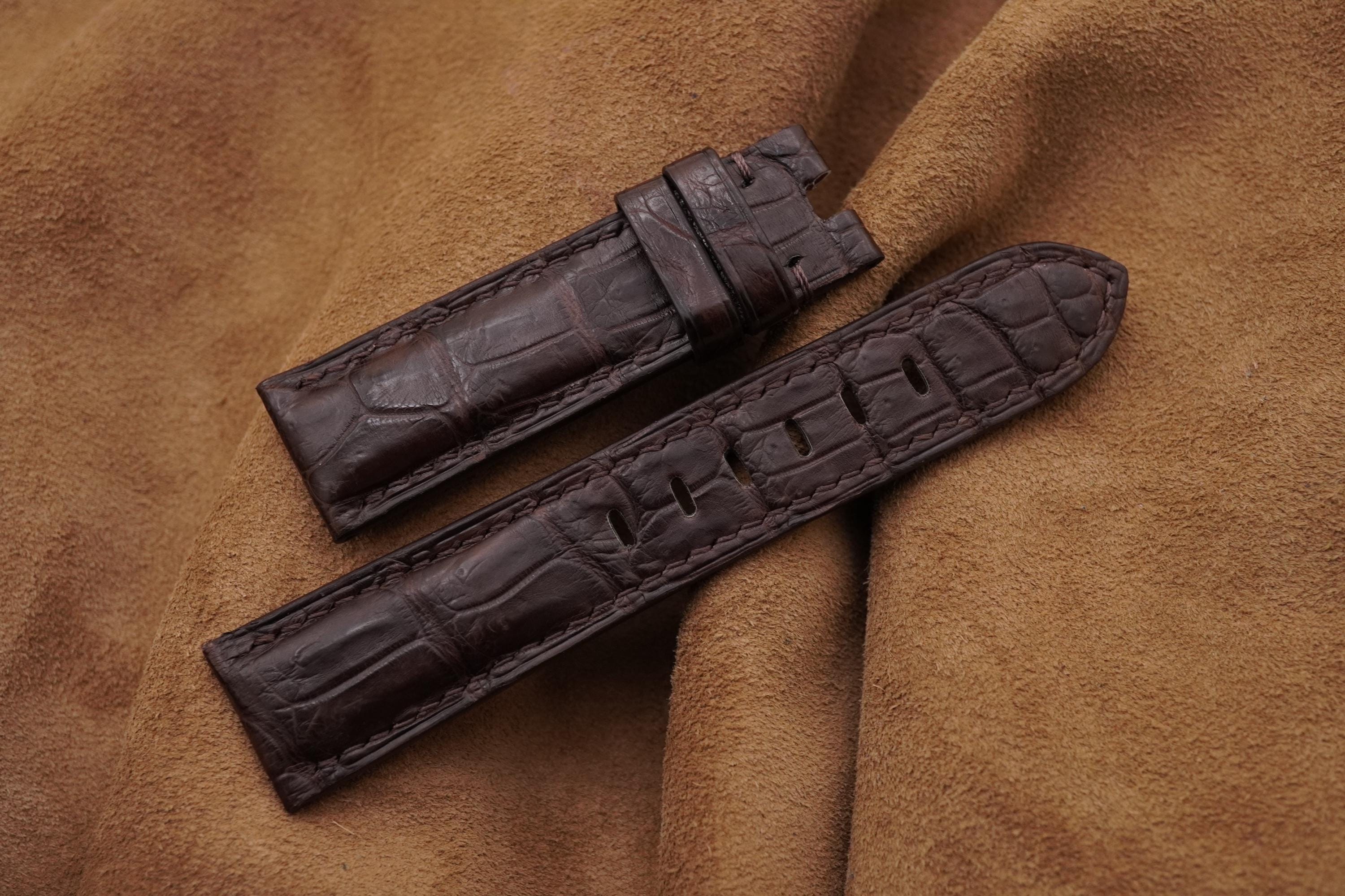 Genuine Alligator Leather Watch Strap - 18mm, 19mm, 20mm, Regular