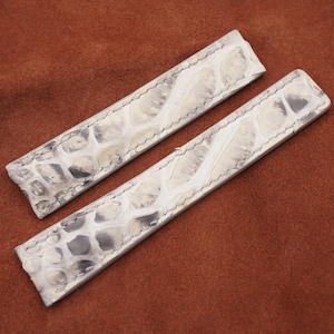 Handmade Natural Python leather watch strap for Breitling 20mm , 22mm , 24mm.