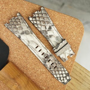 Handmade Natural Python leather watch strap Ap Royal Oak Offshore Diver