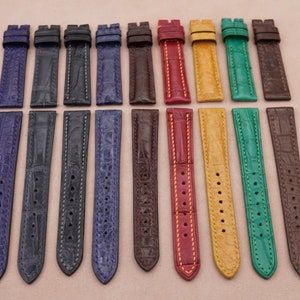 Lot Of 9 Alligator leather watch strap size 18/16mm, clearance price