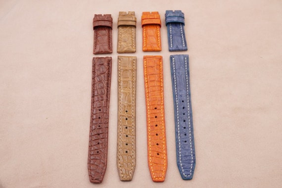 IWC用アリゲーターレザー腕時計ストラップ（サイズ20/18mm）9本セット